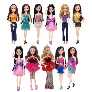 KIEKA DIY Vestido de Verão para 11,5 Polegadas de Barbie Moda Casual Terno das Roupas Acessórios Playset Brinquedo para Meninas de Presente de Aniversário