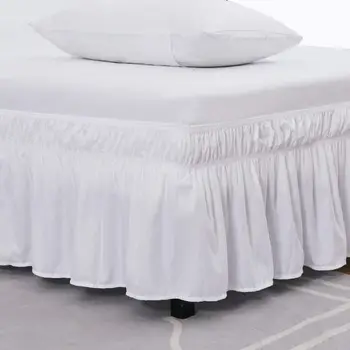 Grande Hotel Bed Saia Envoltório em Torno de Cama Elástica Camisas de Sem da Superfície da Cama Twin /Full/ Queen/ King Tamanhos 38cm Altura Decoração de Casa