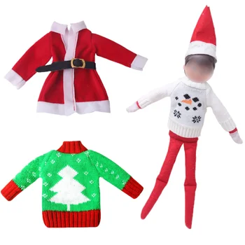 Christmas Elf Boneca Kawaii Casaco Vermelho de Novo No Woollar Lalafanfn de Brinquedo Acessórios de Aniversário de Crianças Presentes de natal (Roupas Apenas)M147