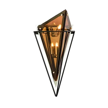 Nordic De Luxo Minimalista Diamante De Vidro Lâmpada De Parede Led Criativo Geometria Interior Luminárias Sala De Estar Do Hotel Corredor De Fundo