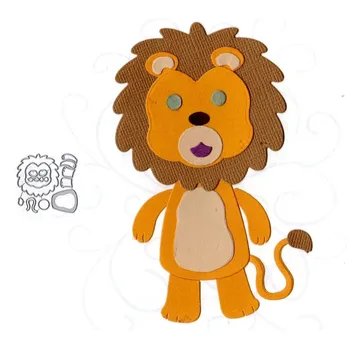 Desenho animado leão morre de Corte de Metal Morre para DIY Scrapbooking Férias de cartão de cartão de Fazer o Festival de Cartão de Artesanato morrer conjunto de 2021