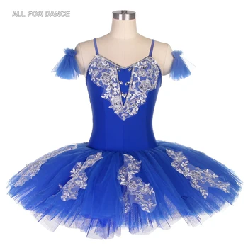 BLL031 Forma de Sino Ballet Tutu Saia para a Menina/Mulher de Desempenho, o Azul Royal Elastano Corpete e Tule Macio, Bailarina de Dança do Traje