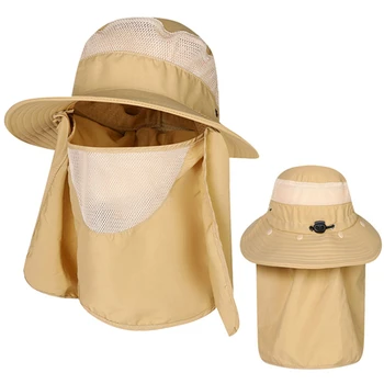 Verão de Alta Qualidade, Confortável, Respirável Mulheres de Chapéu de Sol com Protecção UV Face Pescoço Sol Cap Chapéus de Senhora Chapéu ao ar livre