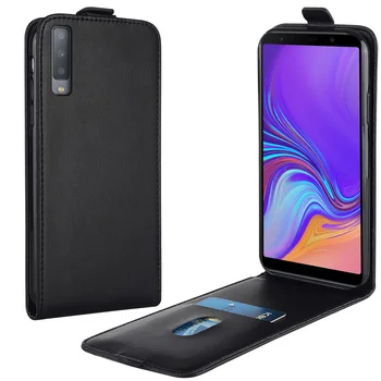 Flip de Luxo, capa de Couro para Samsung Galaxy A7 2018 A750 A750F SM-A750FDS SM-A750G 6