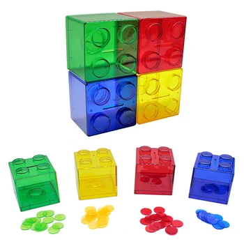 Montessori Brinquedo De Formas Transparentes De Cor Do Disco De Classificação De Cor De Jogo De Correspondência Matemática Cognição Pré-Escolar Ensino Aids