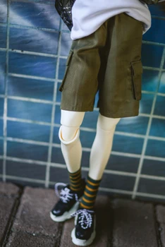 BJD boneca roupa é apropriado para a 1/3 1/4 do tamanho MSD moda versátil verão, macacões, calças de 5 calças boneca acessórios