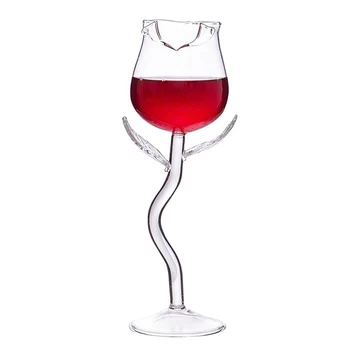 Copo de vidro Vidro de Cristal Rosa raiz de Vinho tinto Copo de Vidro da garrafa de vinho de Vidro de Alta Calcanhar de Vinho tinto Copo para o Casamento Barra de Festas