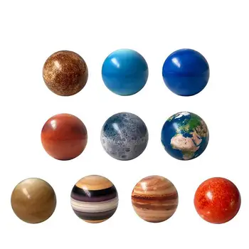 10 Pcs Sistema Solar Planeta Bolas De Alívio De Tensão Brinquedos Educativos Seguro Bola Macia Ideal Saltitante Bola De Brinquedo Presentes Para As Crianças Brinquedos