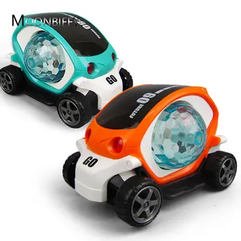 Crianças de Luz de Brinquedo Modelo de Carro Elétrico Universal Rotação Colorido Música de desenhos animados de Carro Elétrico do Brinquedo de Presente de Natal para Crianças