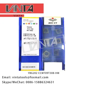 alta qualidade YBG205 YBG202 YBM253 CCMT09T308-EM carboneto do cnc pastilhas de torneamento lâmina de corte de ferramentas