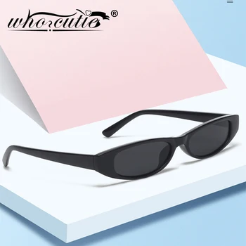QUE GRACINHA óculos de sol Retro Mulheres moldura estreita 2019 Marca designer Vintage feminina de óculos de sol preto tartaruga tons OM633B