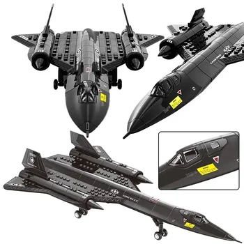 Policiais da SWAT, o SR-71 Blackbird Modelo de Avião de Reconhecimento de Blocos de Construção Militar Tijolos Crianças Brinquedos Para 6+
