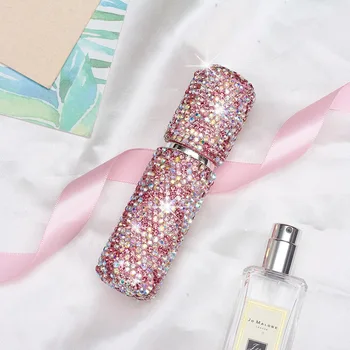 Mini Diamantes Brilhantes Pulverizador Portátil Bonito Perfume Bochechos Vaporizador para Limpeza de Carro-de-Rosa Personalizar a Decoração Para a Senhora