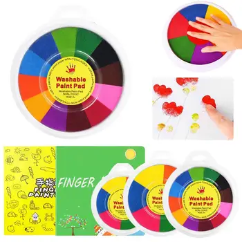 Tinta colorida Almofada de Carimbo DIY Pintura a Dedo Doodle de Artesanato Cartão de Tomada de Crianças do Ensino de Desenho para Crianças Brinquedos Scrapbooking Tintas