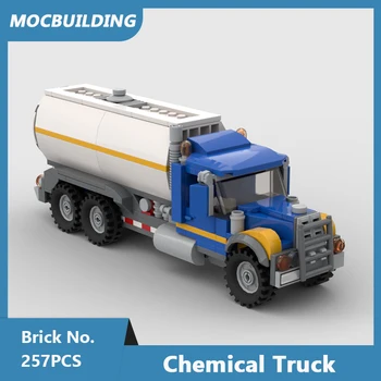 MOC Blocos de Construção Químicos Caminhão Modelo DIY Montado Tijolos da Cidade de Veículo Educacional Criativo Brinquedos para as Crianças Presentes 257PCS