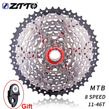 ZTTO MTB 8 Velocidade 11-46T Cassete 8s 46t roda Livre Montanha de Bicicleta Bicicleta Peças Cassete de 8 Velocidade 42T GRANDE PROPORÇÃO Para Tx35 e M310