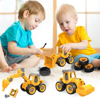 8 Estilos De Plástico Fundido Escavadeira Modelo De Brinquedos 1:24 Escala Modelo De Carro Para Crianças De Menino De Presente De Aniversário 