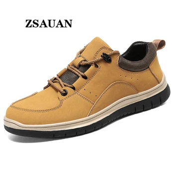 ZSAUAN Mens Luxo Casual, Tênis de Alta qualidade Lazer Ferramentas Sapatos Confortáveis feitos à mão Tendência de Moda, o Calçado ao ar livre