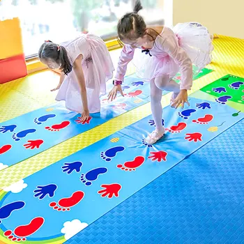 Crianças Pulando Tapete da Mão e do pé exercício de coordenação Bebê Salto Lattice jardim de Infância de Jogo de Equipe Almofada de Infância Brinquedos de Esportes