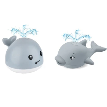 1Set Modelo de Baleias/Golfinhos Brinquedo Cartoon Duche Interativo Jogar Spray de Água de Água de Brinquedo de Presente para o Bebê de Água ao ar livre Jogar Conjunto 69HE