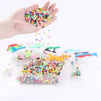 24 cores de spray de grânulos de quebra-cabeça de Cristal cor de DIY esferas de spray de água conjunto de jogos de bola, quebra-cabeça 3D feito a mão mágica de brinquedos para crianças