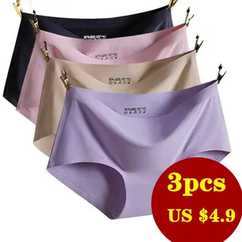 3PCS/Set Algodão de mulheres de calcinha elástico macio Senhoras underwear Respirável sexy cintura Alta cuecas