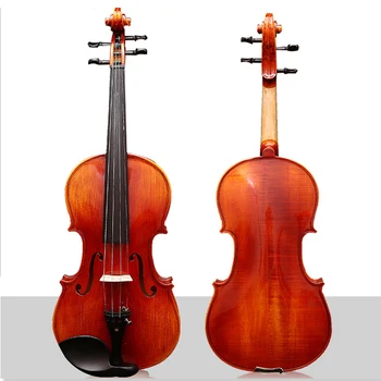 Feito a mão em uma única placa padrão de violino 4/4 completo-tamanho adulto para crianças profissional de violino grau teste de tocar instrumento de cordas