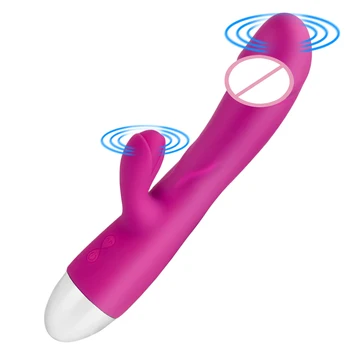 Feminino Masturbação, Ponto G, Massager de Brinquedos Sexuais para a Mulher Vaginal Estimulador de Clitóris Vibrador Coelho Vibrador de Dupla Vibração