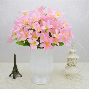 10 Bifurcação de Seda Artificial Buquê de Flores narciso lily Casamento Vaso Decoração Falso Flores Para a Home do Exterior, Interior de Decoração de Jardim