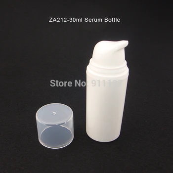 branco 30ml pp airless bomba de garrafa com clara tampa redonda ,PP 30ml bomba airless garrafa de plástico pequena bomba airelss garrafa de atacado