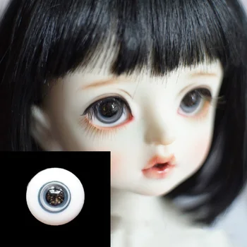 BJD boneca de olhos adequado para 1-3 1-4 1-6 tamanho cinzento da vida real flash do aluno olhos de boneca acessórios