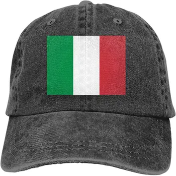 CUTEDWARF Bandeira italiana Unisex Ajustável de Algodão de Beisebol Chapéu de Cowboy Cap Pai Chapéus de Jeans Trucker Hat