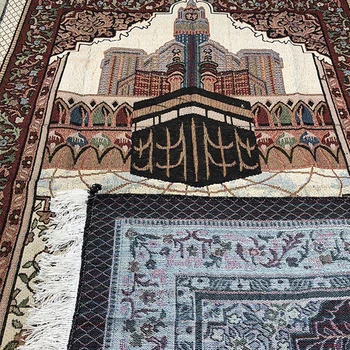 Muçulmano Tapete De Oração Islâmica Tapete Tapete Trançado Para Esteiras Vintage Padrão De Eid Tapetes De Borla Decoração