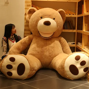 [Engraçado] permeado de tamanho Grande 200cm Gigante da América do urso boneca brinquedo animal ursinho de pelúcia brinquedos de pelúcia macia boneca, criança, adulto presente