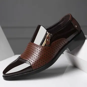 italiano sapatos para homens marrom de couro de patente deslizar sobre homens sapatos de negócios sapatos de homem formal schoenen heren zapatos oxford