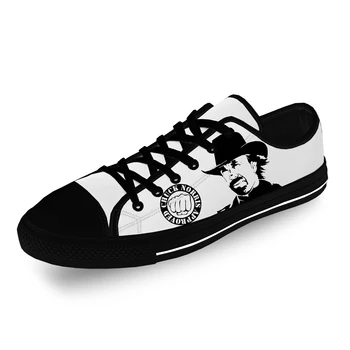 Chuck Norris Top Baixa Tênis Mens Womens Adolescente Casuais Sapatos de Lona Sapatos Pretos Impressos em 3D Respirável Leve Sapato