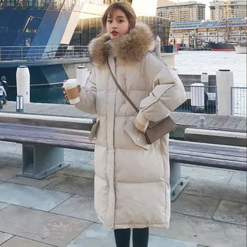 Mulheres de comprimento Médio coreano Estilo Solto Acolchoado Jaqueta Grossa de Pão de Roupas 2021 Nova Moda Inverno feminina para Baixo de Casaco Acolchoado