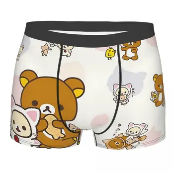 Gato Bonito Rilakkuma Bear Cuecas Homme Calcinha Underwear Masculino Sexy Shorts Boxer Briefs