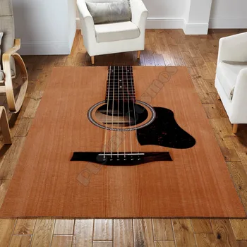 Guitarra Instrumento Musical 3D por Todo Impresso Tapete Tapete Tapetes Anti-derrapantes de Grande Tapete de Carpete a Decoração Home