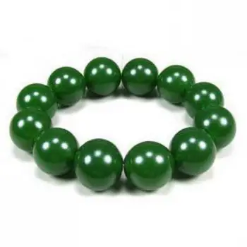 Natural Verde Jade Esferas De Jade Bracelete Da Jóia Da Sorte Exorcizar Os Maus Espíritos Segurança Auspicioso Amuleto Jade Pulseira Jóias Finas