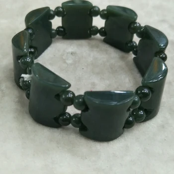 Natural Hetian Jade Dominante Jade Bracelete da Jóia da Sorte Exorcizar os maus espíritos Auspicioso Amuleto de Finas Jóias Pulseira de Jade