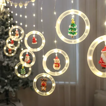 Decorações de natal cena layout vestido de férias criativas de suspensão do boneco de neve, árvore de Natal de led de luz de suspensão
